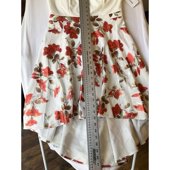 Giannloui Ferre Women Dress 11 White Floral A-Line R199 Sleeveless High Low - Picture 8 of 12